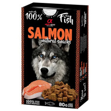 Ласощі для собак Alpha Spirit Salmon Natural Snacks з лососем 80 г ALPHD110000945