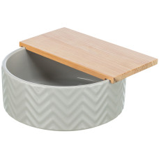 Купалка для мелких грызунов Trixie керамическая с деревяной платформой 20х21х8 см TX-63006