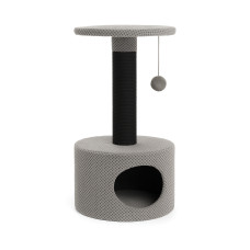 Кігтеточка для котів PolyPet будиночок круглий сірий 40x66 см КРД/0154-20