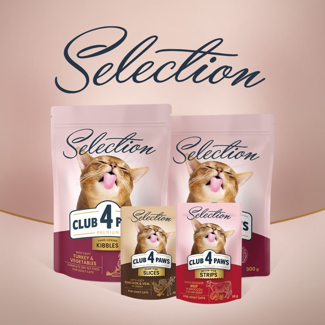 ᐉ Купити Сухий корм для котів Club 4 Paws Selection з качкою та