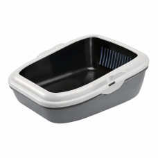 Лоток для кошек Ferplast Birba Basic Sanitized для кошек черно-серый 72050099PB