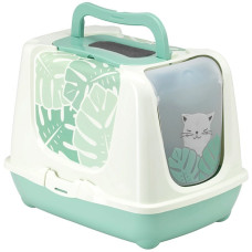 Закритий туалет для котів Moderna Trendy Cat Eden із вугільним фільтром зелений 57,4х44,8х42,7 см C245378CA