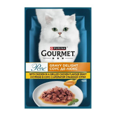 Вологий корм для котів Gourmet Perle міні філе з куркою 85 г 12581742