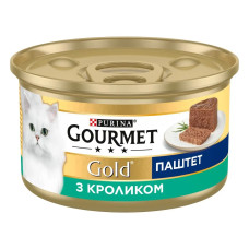 Вологий корм для котів Gourmet Gold паштет із кроликом по-французьки 85 г 12592065