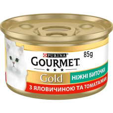 Вологий корм для котів Gourmet Gold з яловичиною та томатом 85 г 12531103