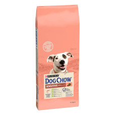 Сухой корм для взрослых собак подверженных аллергии Dog Chow с лососем 14 кг 12362422