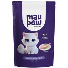 Повнораціонний корм для дорослих котів MAU PAW з кроликом в соусі 100 г 2538656
