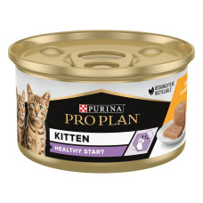 Вологий корм для кошенят Purina Pro Plan Baby Kitten Healthy Start мус з куркою 85 г 12514311