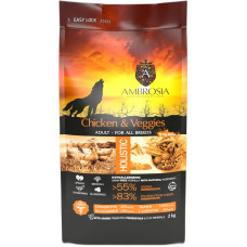 Сухий корм для дорослих собак усіх порід Ambrosia Grain Free Dog Adult Chicken & Veggies з куркою та овочами 12 кг 865491
