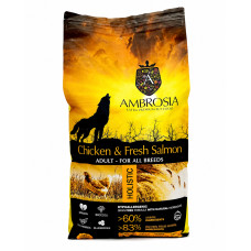 Сухий корм для дорослих собак усіх порід Ambrosia Grain Free Dog Adult Chicken & Fresh Salmon з куркою та свіжим лососем 2 кг 1305590