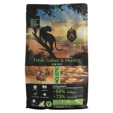 Сухий корм для стерилізованих котів Ambrosia Grain Free Sterilized Cat Fresh Turkey & Herring з свіжою індичкою та оселедцем 1,5 кг 865504