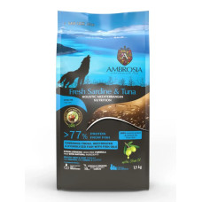 Сухий корм для дорослих собак Ambrosia Mediterranean Dog Adult Fresh Sardine & Cod з свіжою сардиною та тріскою 1,5 кг 1305615