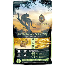 Сухий корм для стерилізованих котів Ambrosia Grain Free Sterilized Cat Fresh Turkey & Herring з свіжою індичкою та оселедцем 5 кг 1305604