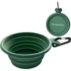 Складна миска для котів та собак Pronature Collapsible Silicone Pet Bowl 0.375 л 15х13х5 см зелена