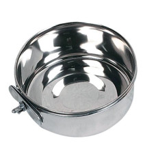 Годівниця для гризунів та птахів Flamingo Feeding Bowl With Nut навісна з гайкою 580 мл 13 см Сріблястий 5415245007809