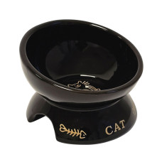 Миска для котів Nobby Golden Cat керамічна чорна Ø 13,5х9 см 250 мл 82489