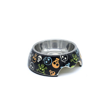 Миска для собак Nobby Skull меламінова чорна Ø 14x4,5 см 160 мл 73683