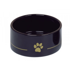Миска для собак Nobby Golden Paw керамічна чорна Ø 15х6 см 550 мл 82343