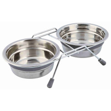 Миски на стійці для собак Trixie Eat on Feet металеві 2х0,45 л 13 см TX-24831