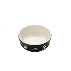 Миска для собак Nobby DOG керамічна чорно-бежева 13,5х13,5х5 см 240 мл 68767
