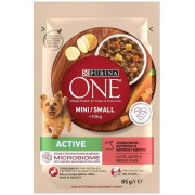 Влажный корм для собак Purina One Mini Active с говядиной, картофелем, морковью 85 г 12586842