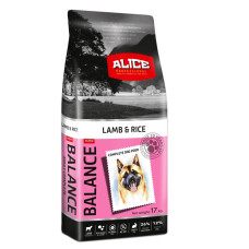 Сухий корм для собак середніх порід Alice Balance Lamb and Rice з ягням та рисом 17 кг 5997328300798