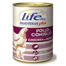 Влажный корм для собак LifeDog Nutrition Plus Chicken & Rabbit с курицей и кроликом 400 г