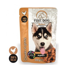 Вологий корм для цуценят Fine Dog Puppy Chicken In Gravy курка в соусі 8032