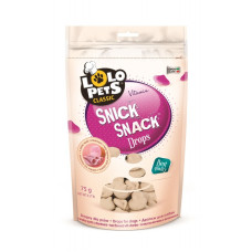 Ласощі для собак Lolo Pets Classic Snick Snack Drops Дропси з вітамінами зі смаком шинки 75 г LO-81020