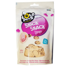 Ласощі для собак Lolo Pets Classic Snick Snack Drops Дропси з вітамінами зі смаком шинки 200 г LO-81021