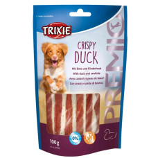 Ласощі для собак Trixie Crispy Duck з качкою та сиром'ятною шкірою 100 г TX-31705