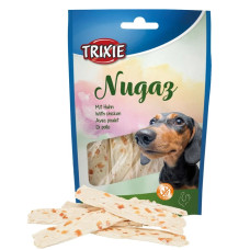 Ласощі для собак Trixie Nugaz сиром'ята шкіра з куркою 100 г 31632