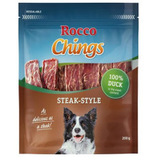 Ласощі для собак Rocco Chings Steak-Style філе качки смужками 200 г 006850 ЦІНА ЗА 1 КГ