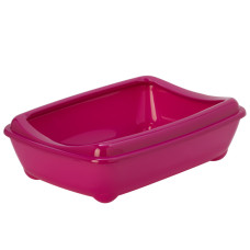 Туалет для котов Moderna Arist-O-Tray Large с бортиком малиновый 50х38х14 см C192328