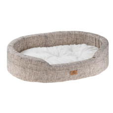 Лежак для собак і котів Ferplast Dandy F 55 зі штучним хутром коричневий 55х41х15 см 82942098