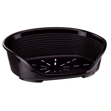 Пластиковий лежак для собак та котів Ferplast Siesta Deluxe 10 чорний 93.5х68х28.5 см 70210917