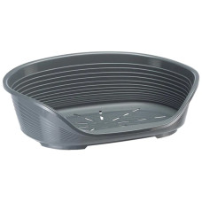 Пластиковый лежак для собак и котов Ferplast Siesta Deluxe 4 серый 61.5х45х21.5 см 70204947