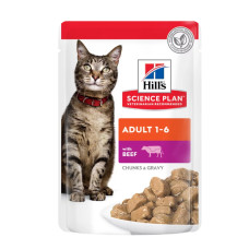 Вологий корм для котів Hill's Adult Beef з яловичиною 85г 603999