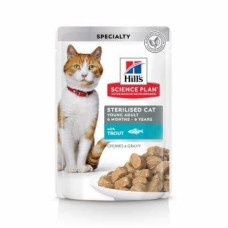 Вологий корм для стерилізованих котів Hill's Sterilised Trout з фореллю 85 г 604011