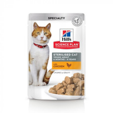 Вологий корм для стерилізованих котів Hill's Sterilised Chicken з куркою 85г 603992