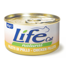 Влажный корм для котов LifeCat Chicken Fillets с куриным филе 85 г