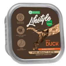 Вологий корм для котів Nature's Protection Lifestyle Sensitive Digestion Duck з качкою 85 г