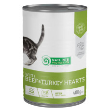 Вологий корм для кошенят Nature's Protection Kitten with Beef & Turkey hearts з яловичиною та серцем індички 400 г