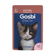 Вологий корм для кошенят Gosbi DeliCate Kitten Chicken Loaf курячий рулет 70 г