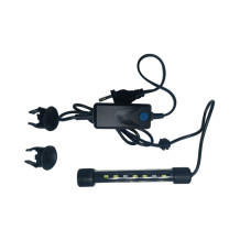 Погружной светильник для аквариума Xilong T4-20E LED 2.5 Вт бело-синий 14 см