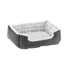 Лежак для собак и котов Ferplast Sweetie 55 с искусственным мехом серый 55x48x18 см 81064599