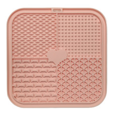 Коврик для слизывания для собак и котов EcoToys антистресс силиконовый розовый 20х20 см 67772