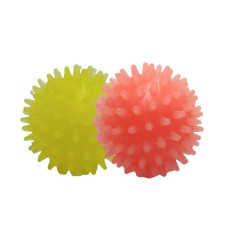 Набор игрушек для котов и собак FOX Мячи с шипами желтый+оранжевый с запахом ванили 4 см TF-209