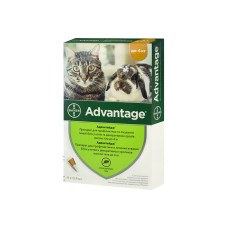 Капли против внешних паразитов для котов и кроликов Elanco Advantage 40 до 4 кг ЦЕНА ЗА 1 ШТ 17070