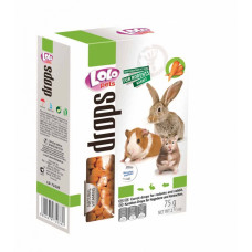 Ласощі для гризунів і кроликів Lolo Pets Морквяні краплі 75 г LO-71036